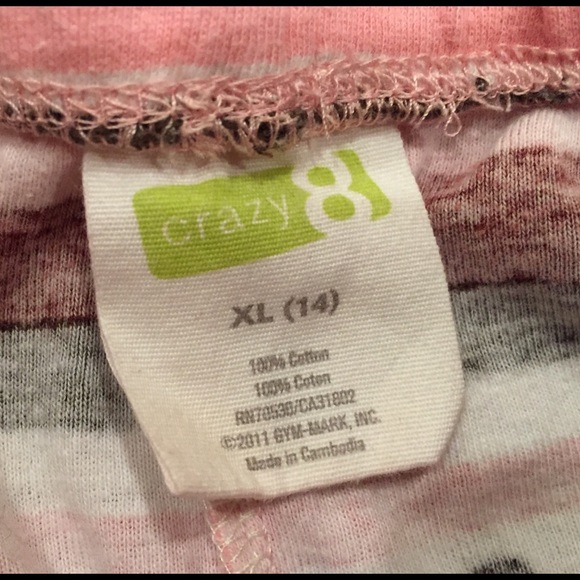 Crazy 8 girls size XL (14) Ruffle Top & Leggings - Picture 3 of 6